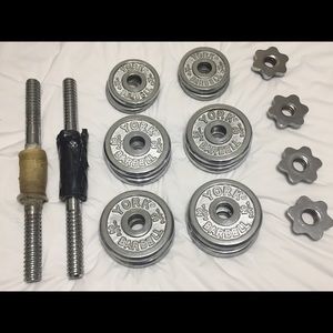 15lb “York Barbell” Dumbell Set (34lbs Total)